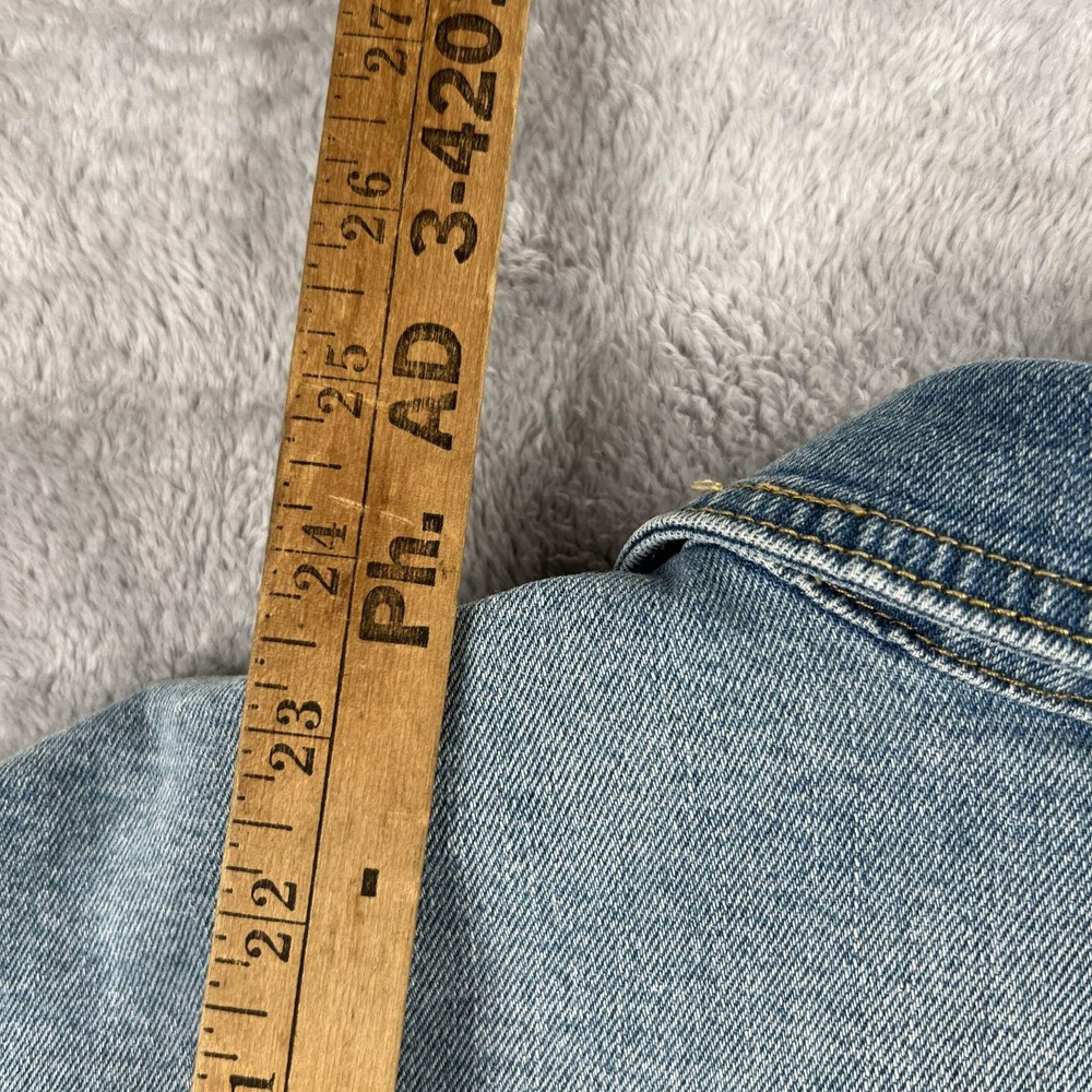 Target Pride Blu Stonewall 1969 Denim Trucker Jacket L Blue Womens NWT Rainbow - Picture 9 of 10